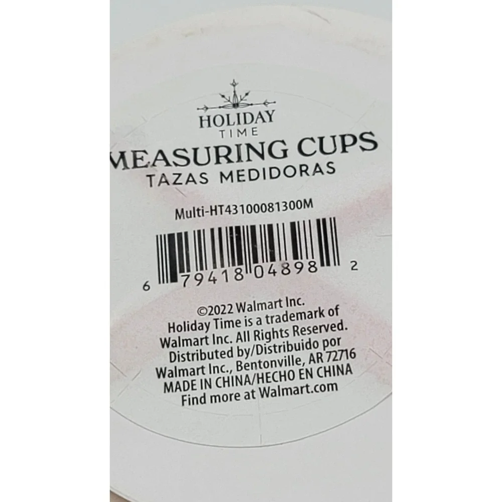 Walmart‎ Holiday Time Christmas Elf Ceramic Measuring Cups Set